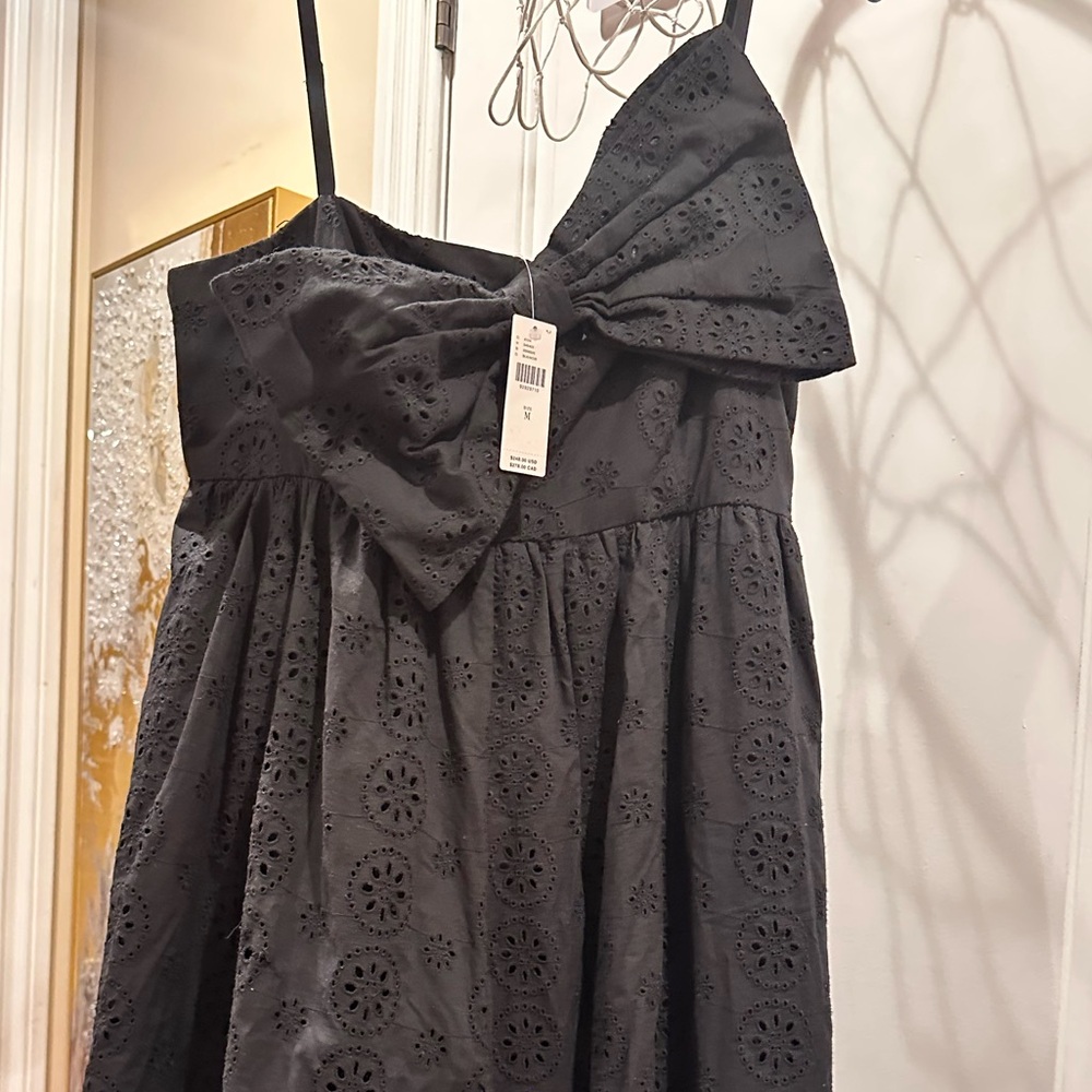 Anthropologie Black Eyelet Jumpsuit
